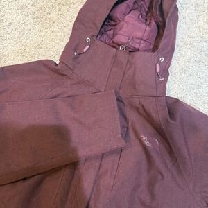 North Face Jacket Womens XS Purple DryVent Herringbone Hooded Rain Coat